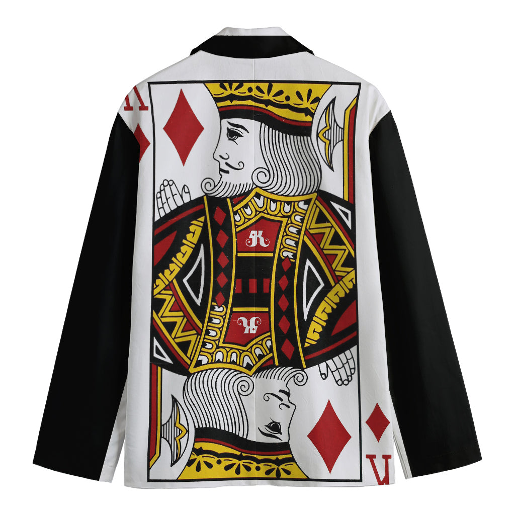King Of Diamonds Playing Card Print Men's Blazer