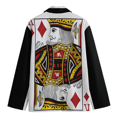 King Of Diamonds Playing Card Print Men's Blazer