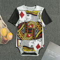 King Of Diamonds Playing Card Print Men's Bodysuit