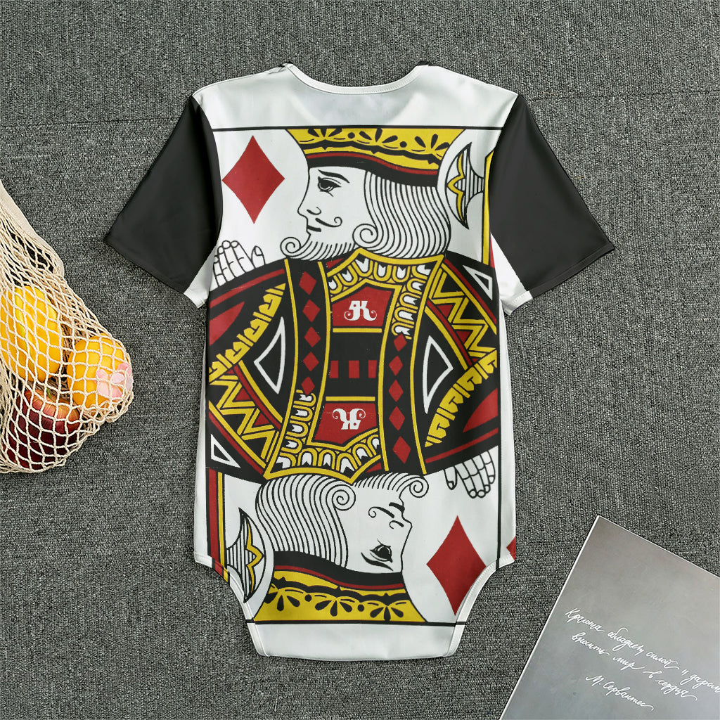King Of Diamonds Playing Card Print Men's Bodysuit