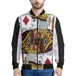 King Of Diamonds Playing Card Print Men's Bomber Jacket
