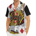 King Of Diamonds Playing Card Print Men's Deep V-Neck Shirt