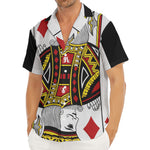 King Of Diamonds Playing Card Print Men's Deep V-Neck Shirt