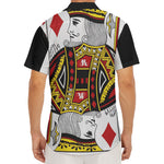 King Of Diamonds Playing Card Print Men's Deep V-Neck Shirt