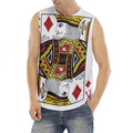 King Of Diamonds Playing Card Print Men's Fitness Tank Top