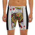 King Of Diamonds Playing Card Print Men's Long Boxer Briefs