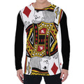 King Of Diamonds Playing Card Print Men's Long Sleeve T-Shirt