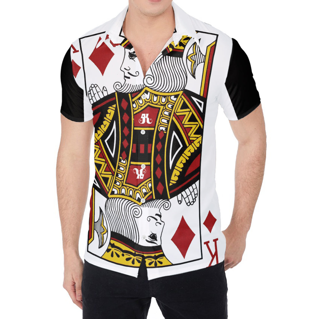 King Of Diamonds Playing Card Print Men's Shirt