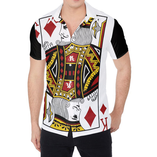 King Of Diamonds Playing Card Print Men's Shirt