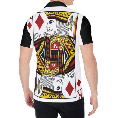 King Of Diamonds Playing Card Print Men's Shirt