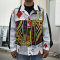 King Of Diamonds Playing Card Print Men's Shirt Jacket