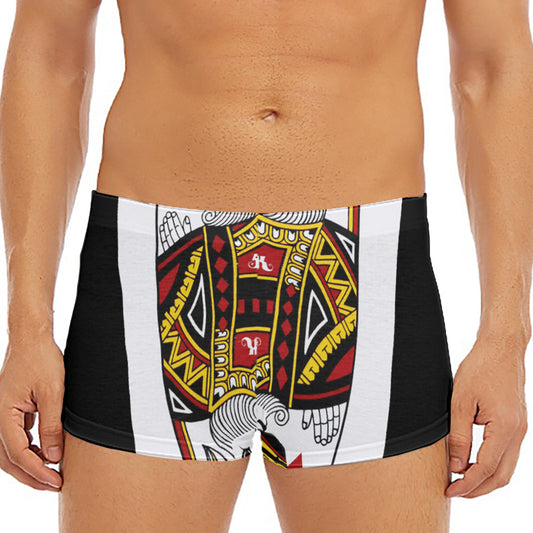 King Of Diamonds Playing Card Print Men's Short Boxer Briefs