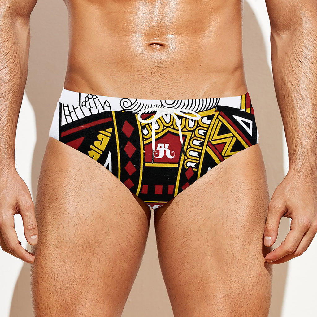 King Of Diamonds Playing Card Print Men's Swim Briefs
