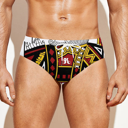 King Of Diamonds Playing Card Print Men's Swim Briefs