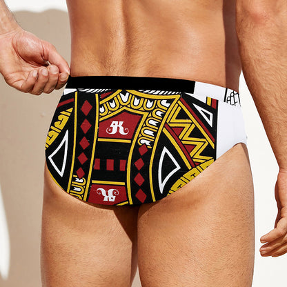 King Of Diamonds Playing Card Print Men's Swim Briefs