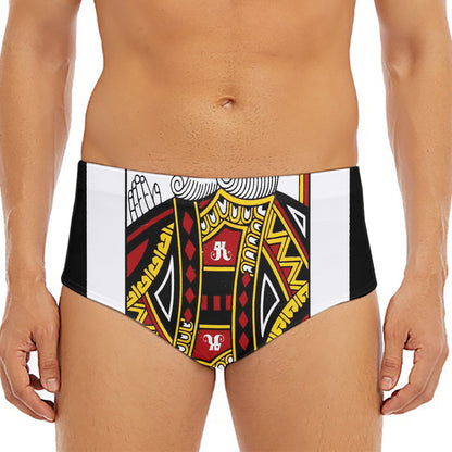 King Of Diamonds Playing Card Print Men's Triangle Swim Briefs