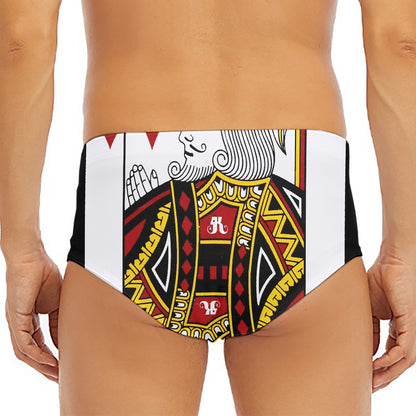King Of Diamonds Playing Card Print Men's Triangle Swim Briefs
