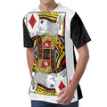 King Of Diamonds Playing Card Print Men's Velvet T-Shirt