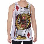 King Of Diamonds Playing Card Print Men's Velvet Tank Top