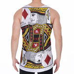 King Of Diamonds Playing Card Print Men's Velvet Tank Top