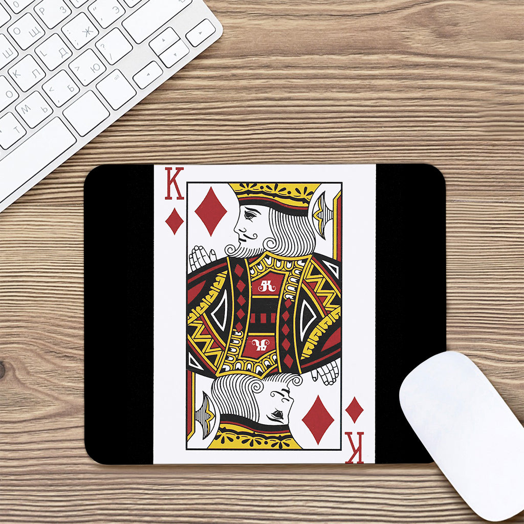 King Of Diamonds Playing Card Print Mouse Pad