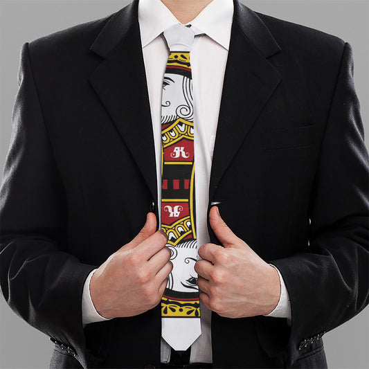 King Of Diamonds Playing Card Print Necktie