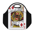 King Of Diamonds Playing Card Print Neoprene Lunch Bag