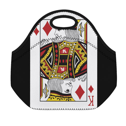 King Of Diamonds Playing Card Print Neoprene Lunch Bag