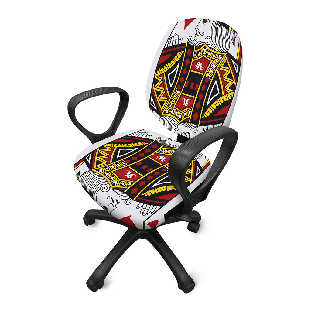 King Of Diamonds Playing Card Print Office Chair Cover