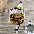King Of Diamonds Playing Card Print One Shoulder Bodysuit