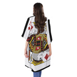 King Of Diamonds Playing Card Print Open Front Beach Cover Up