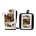 King Of Diamonds Playing Card Print Oven Mitt And Pot Holder Set