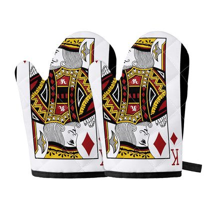 King Of Diamonds Playing Card Print Oven Mitts