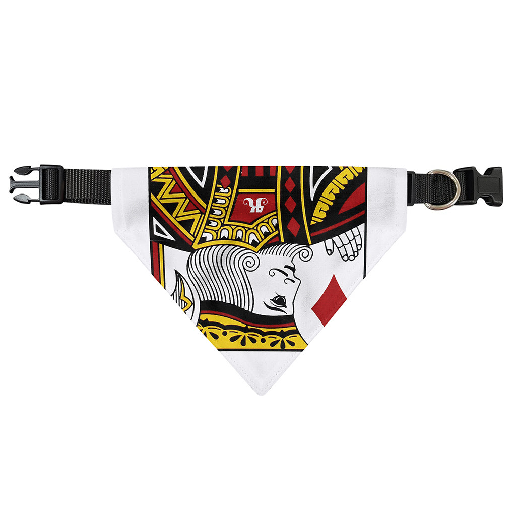 King Of Diamonds Playing Card Print Over The Collar Dog Bandana