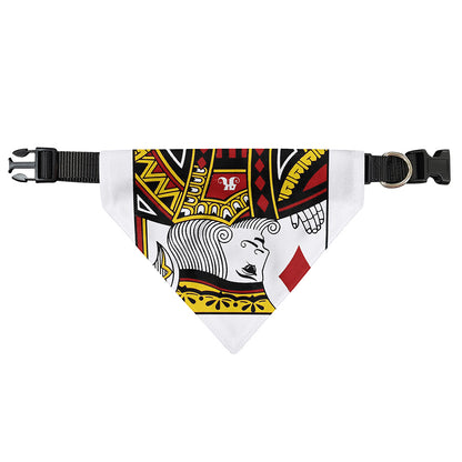 King Of Diamonds Playing Card Print Over The Collar Dog Bandana