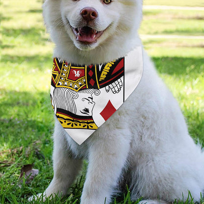 King Of Diamonds Playing Card Print Over The Collar Dog Bandana
