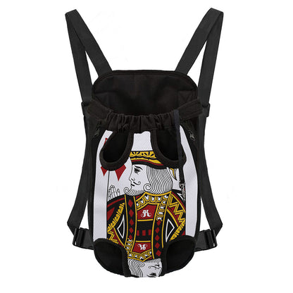 King Of Diamonds Playing Card Print Pet Carrier Backpack