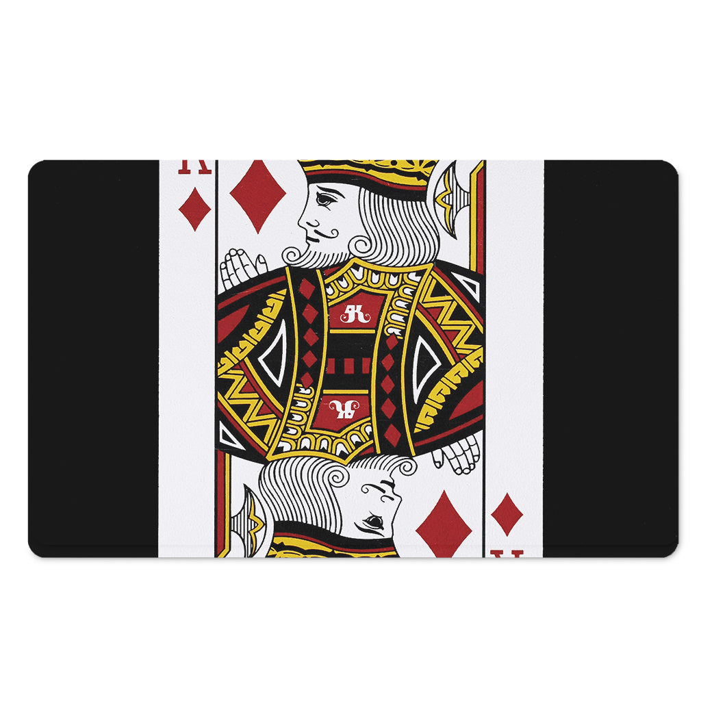 King Of Diamonds Playing Card Print Polyester Doormat