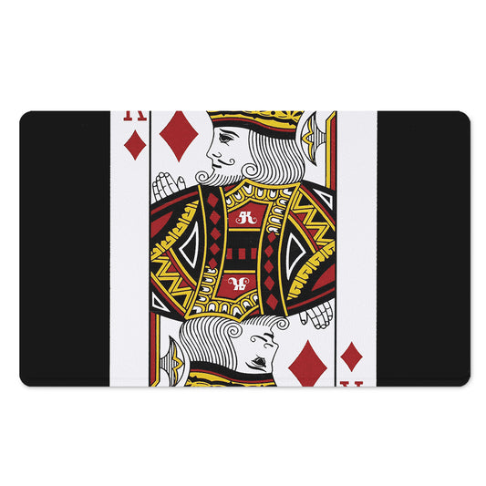 King Of Diamonds Playing Card Print Polyester Doormat