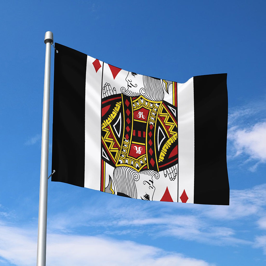 King Of Diamonds Playing Card Print Polyester Flag