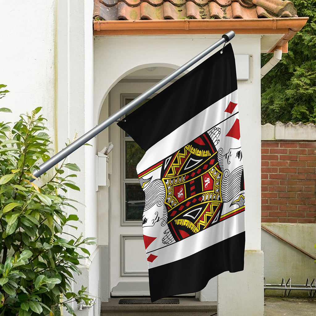 King Of Diamonds Playing Card Print Polyester Flag