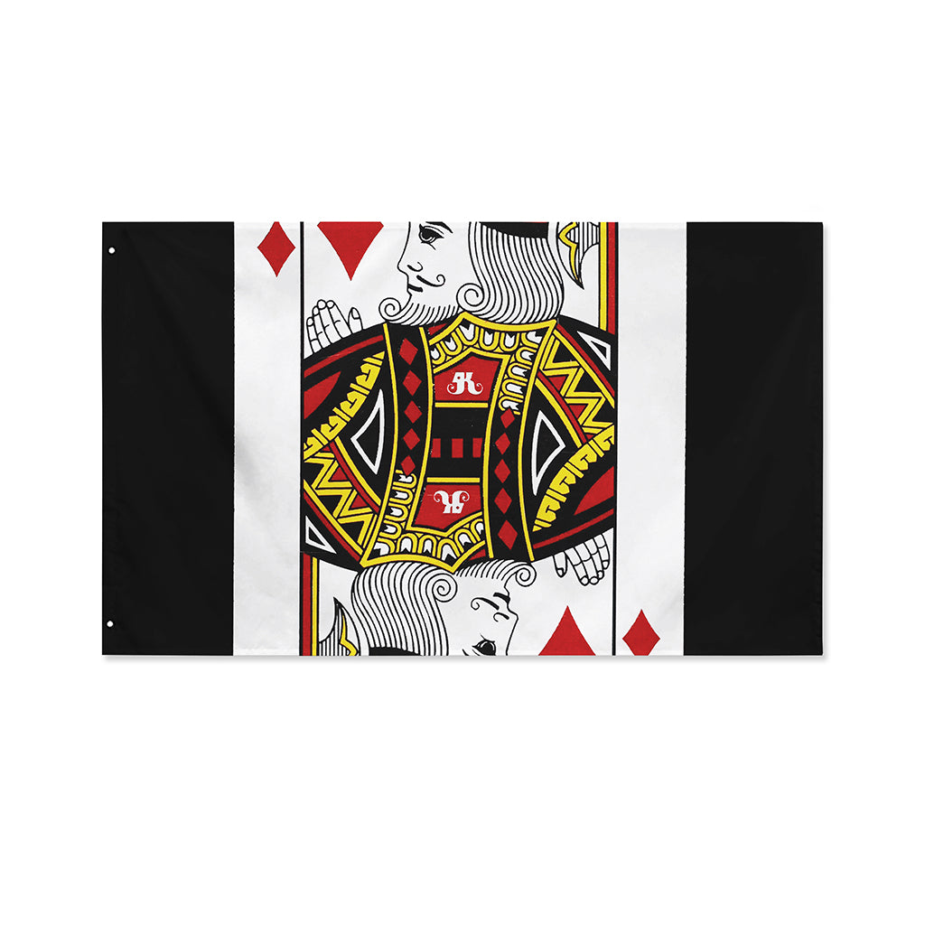 King Of Diamonds Playing Card Print Polyester Flag
