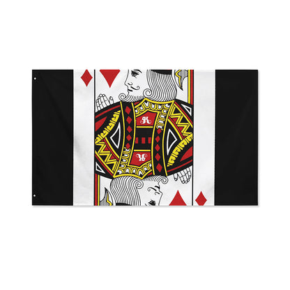 King Of Diamonds Playing Card Print Polyester Flag