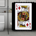King Of Diamonds Playing Card Print Polyester Shower Curtain