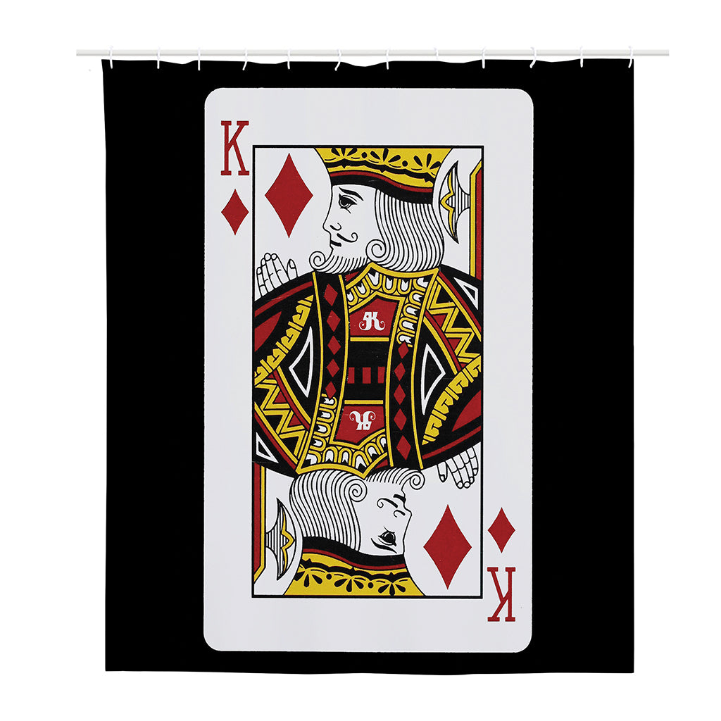 King Of Diamonds Playing Card Print Polyester Shower Curtain