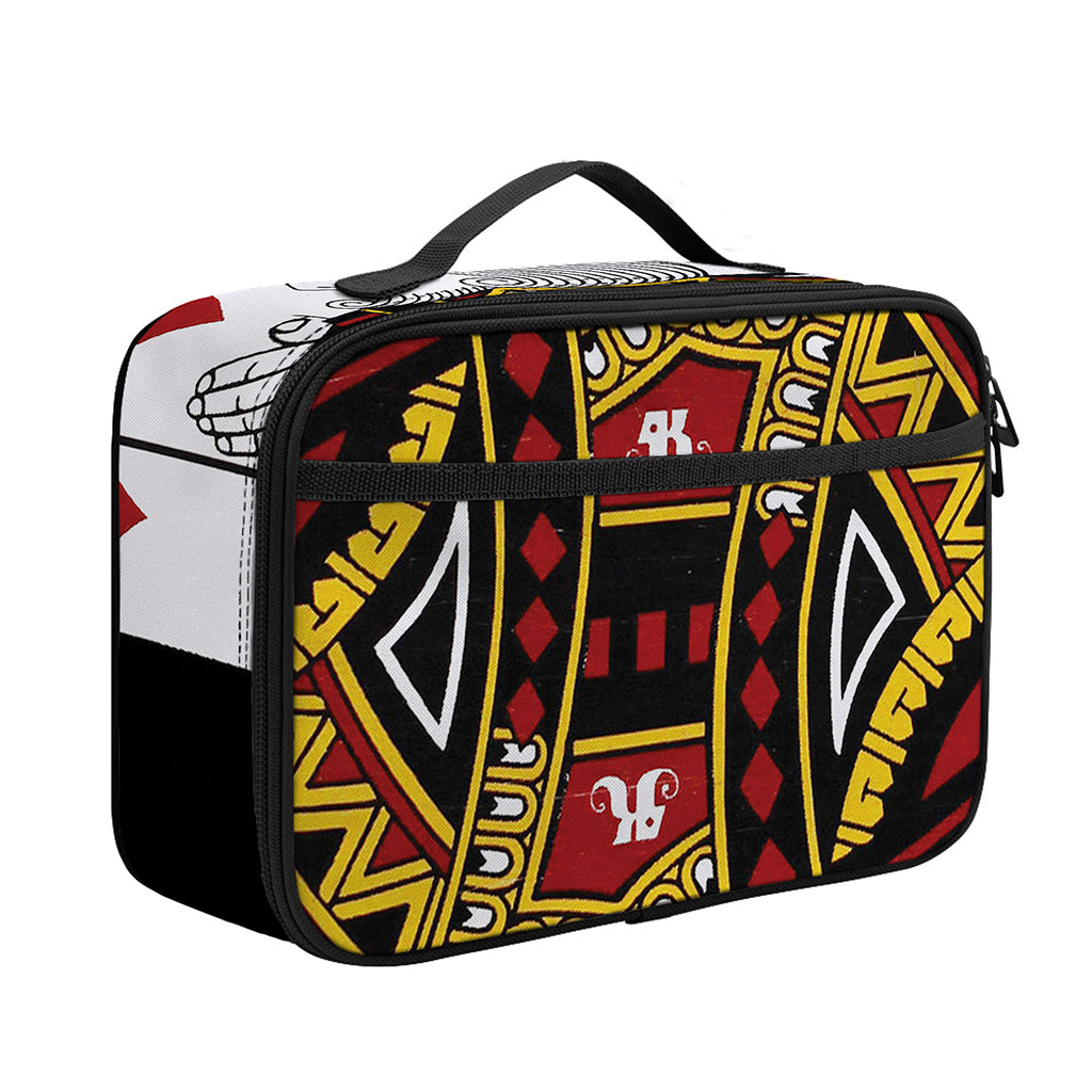 King Of Diamonds Playing Card Print Portable Lunch Bag