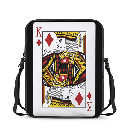 King Of Diamonds Playing Card Print Rectangular Crossbody Bag