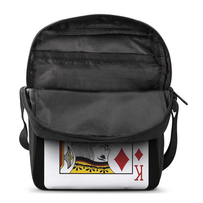King Of Diamonds Playing Card Print Rectangular Crossbody Bag