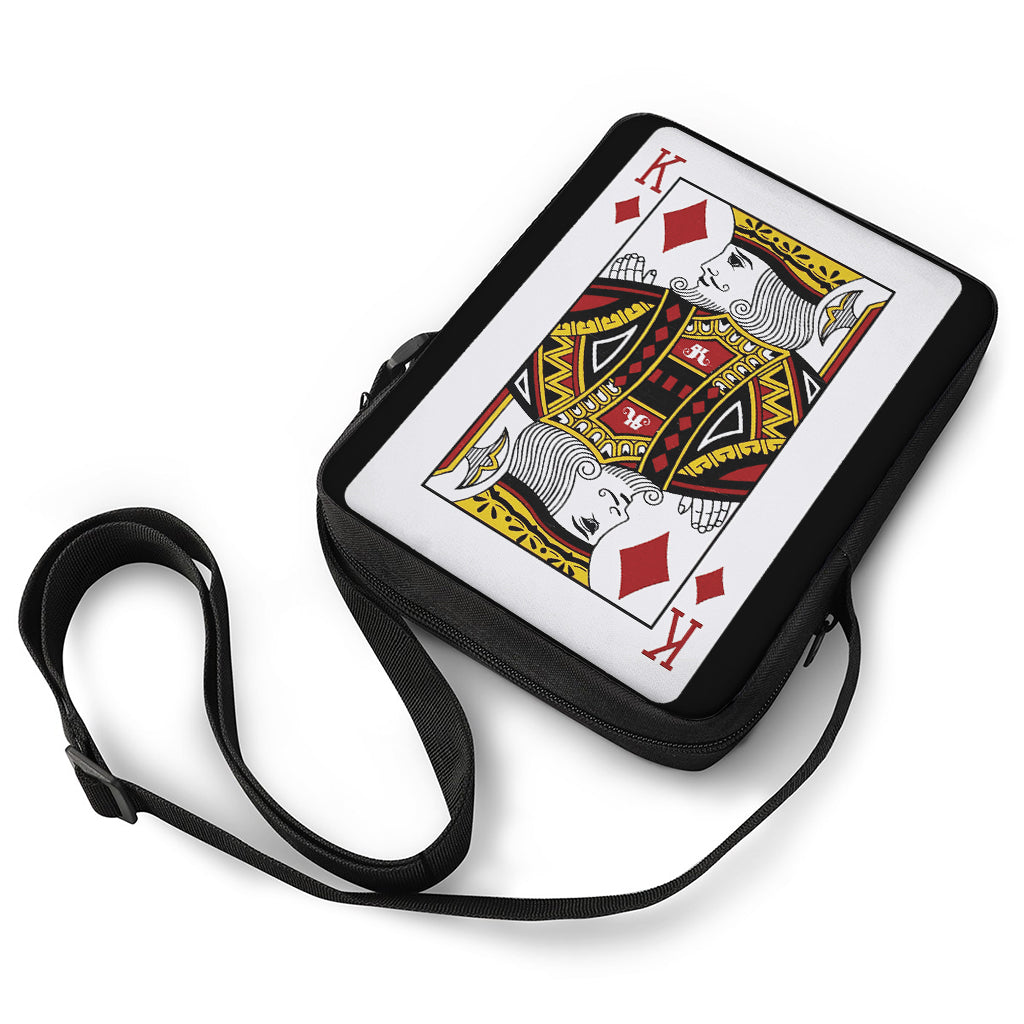 King Of Diamonds Playing Card Print Rectangular Crossbody Bag