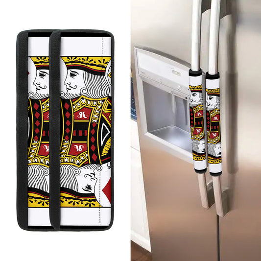 King Of Diamonds Playing Card Print Refrigerator Handle Covers